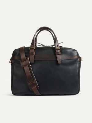 bleu de chauffe Black Ledger Liscio Business Bag
