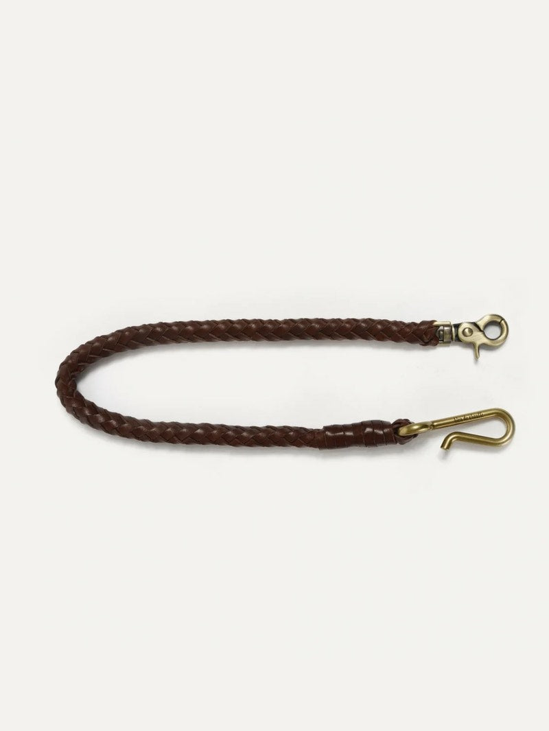 bleu de chauffe Brown Braided Leather Chain