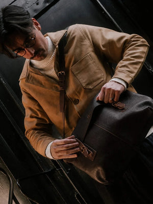 bleu de chauffe Dark Brown Lucien Sachel Bag