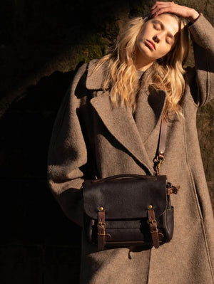 bleu de chauffe Dark Brown S Postman Bag