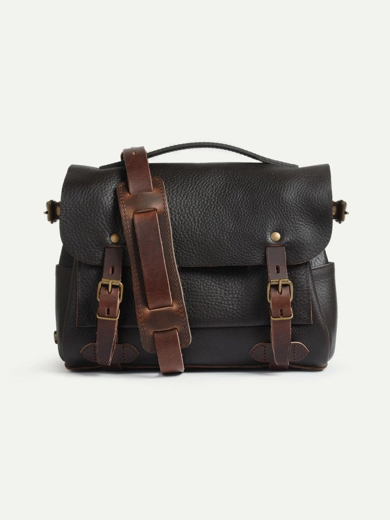 bleu de chauffe Dark Brown S Postman Bag