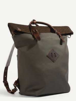 bleu de chauffe Khaki BM Tweed Woody Backpack