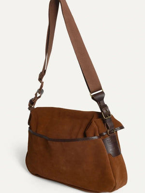 bleu de chauffe Musette S Brun fauve Suede Bag