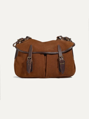 bleu de chauffe Musette S Brun fauve Suede Bag