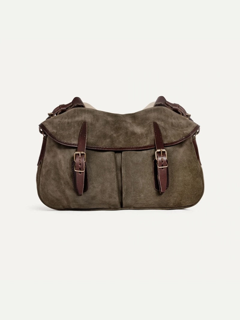 bleu de chauffe Musette S Musk Suede Bag