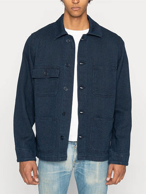 Naked & Famous Chore Coat - Yagasuri Demin - Indigo