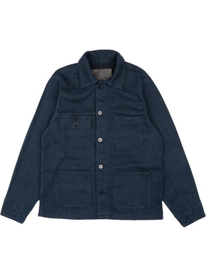 Naked & Famous Chore Coat - Yagasuri Demin - Indigo