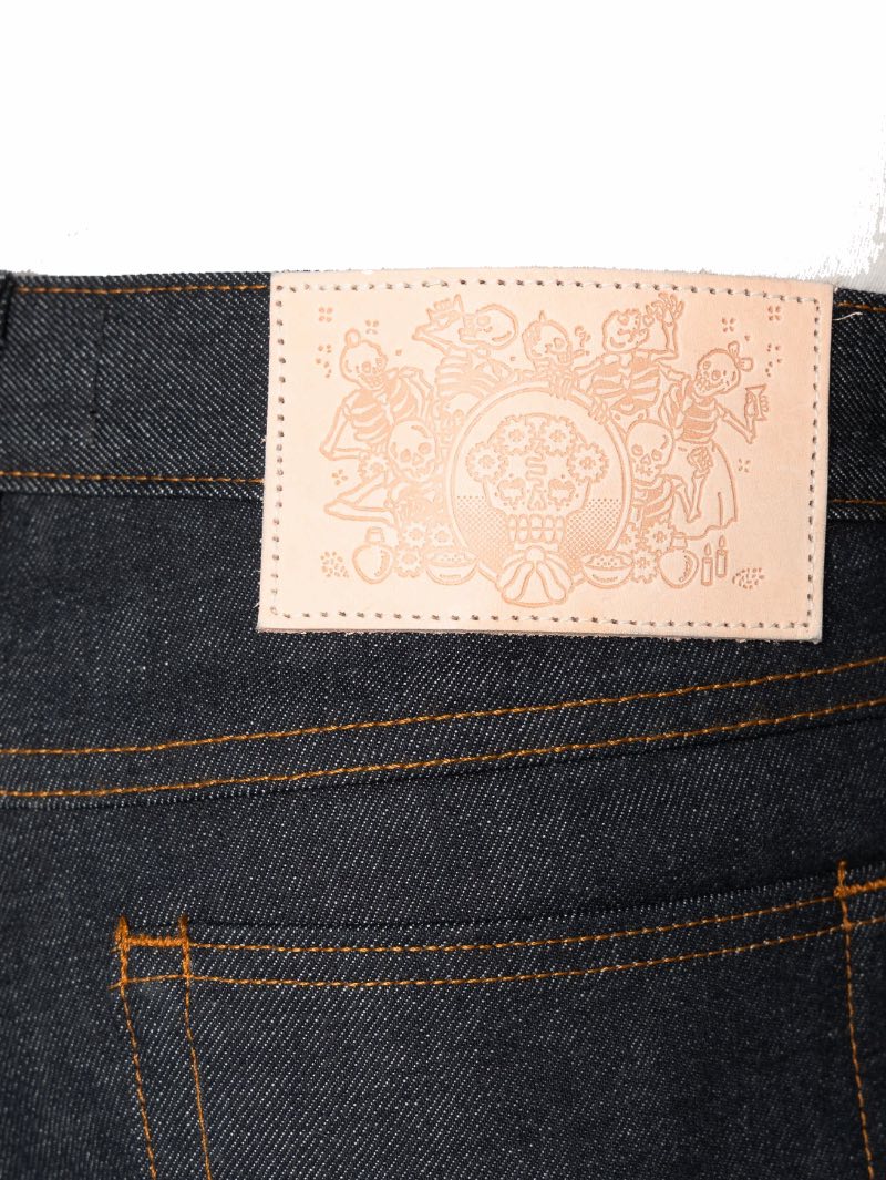 Naked & Famous Weird Guy - Dia De Los Muertos Selvedge - Indigo