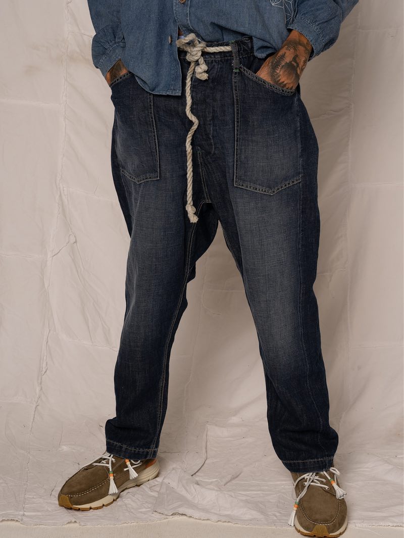Dr. Collectors P63 Fatigue Linen Cotton Denim Sunfaded