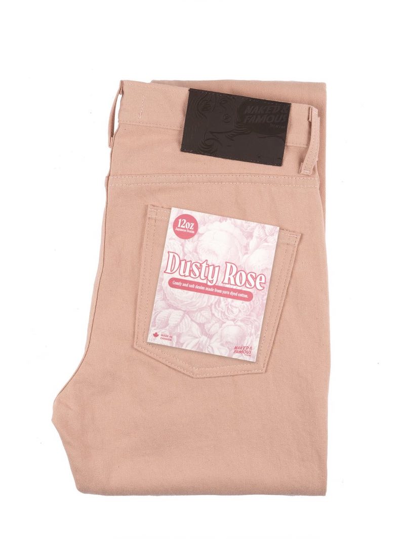 Naked & Famous Super Guy Dusty Rose Denim