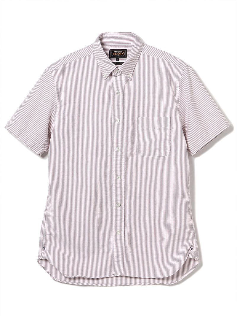 Beams Plus B.D. Short Sleeve Candy Stripe