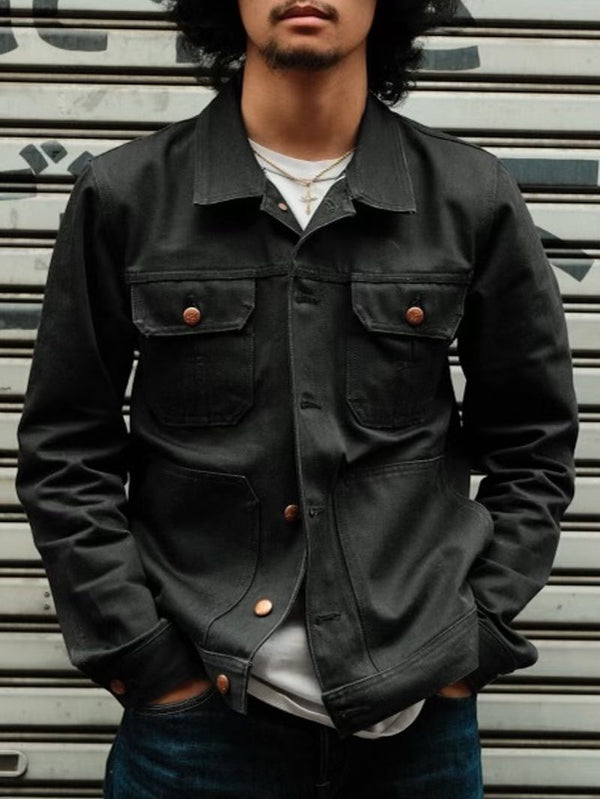 Edwin Jeans Organic Cotton Ranch jacket Black - Mildblend Supply Co