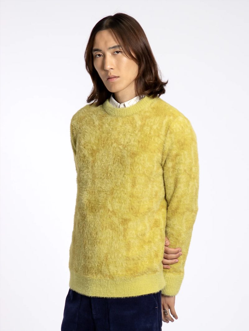 Far Afield Eclipse Knit Fluffy Tie Dye Citronelle Sweater