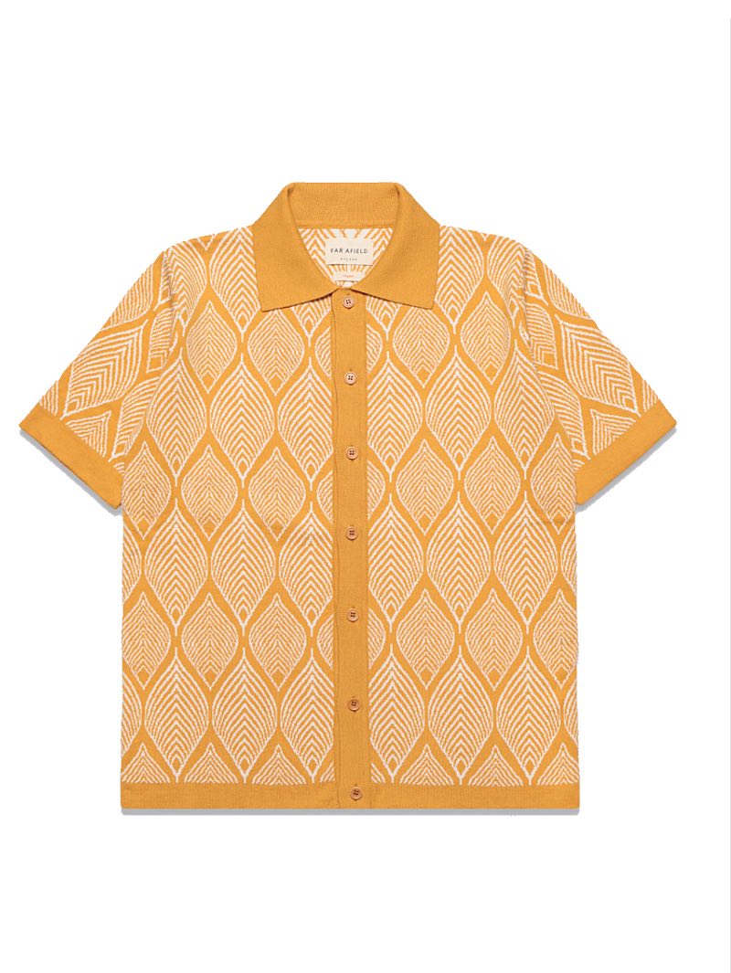 Far Afield Zigger SS Cardigan Honey Gold