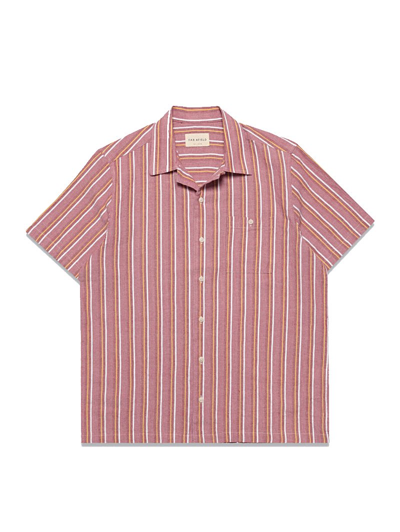 Far Afield Selleck S/S Shirt Ramsgate Stripe Rose