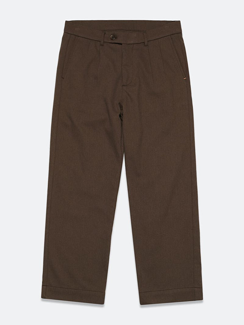 Far Afield Brown Double pleated Braided Weave