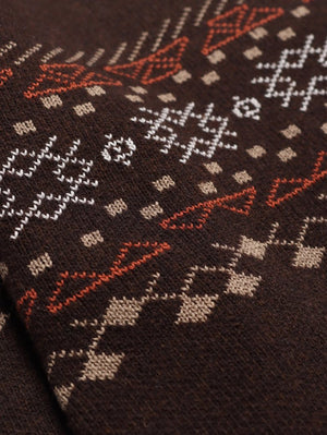 Far Afield Uichi Knit - Slate Brown Fair Isle