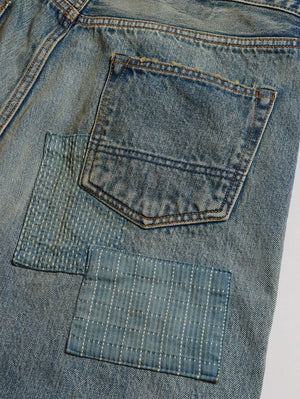 FDMTL Patchwork MG118 Classic Straight Selvedge Jeans