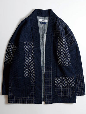 FDMTL Patchwork Haori indigo Jacket Rinsed JK41R