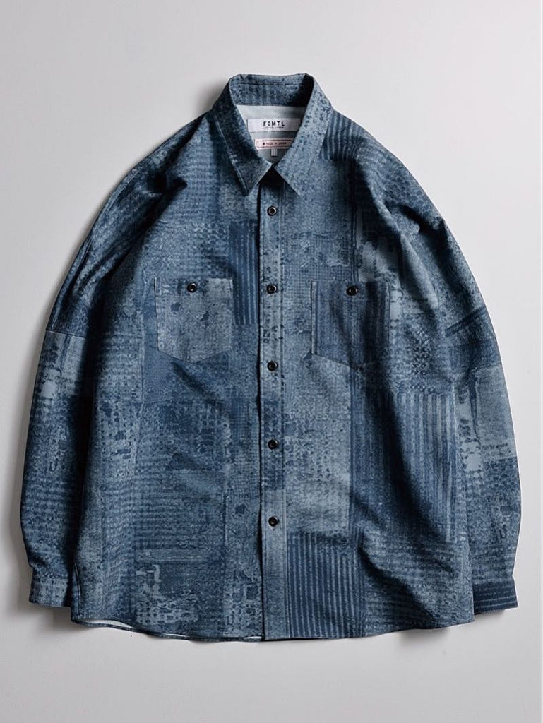 FDMTL × LATENCY DIGITAL BORO SHIRT FDMTL Digital Boro Shirt - Mildblend Supply Co