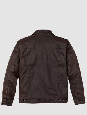 Filson Tin Cloth Dark Brown Short Lined Cruiser Jacket