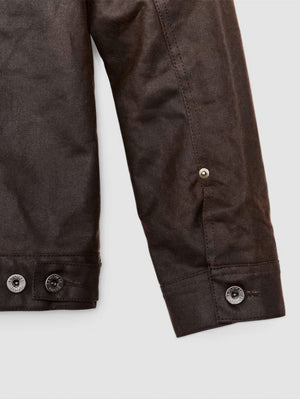 Filson Tin Cloth Dark Brown Short Lined Cruiser Jacket