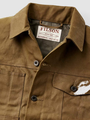 Filson Tin Cloth Dark Tan Short Lined Cruiser Jacket