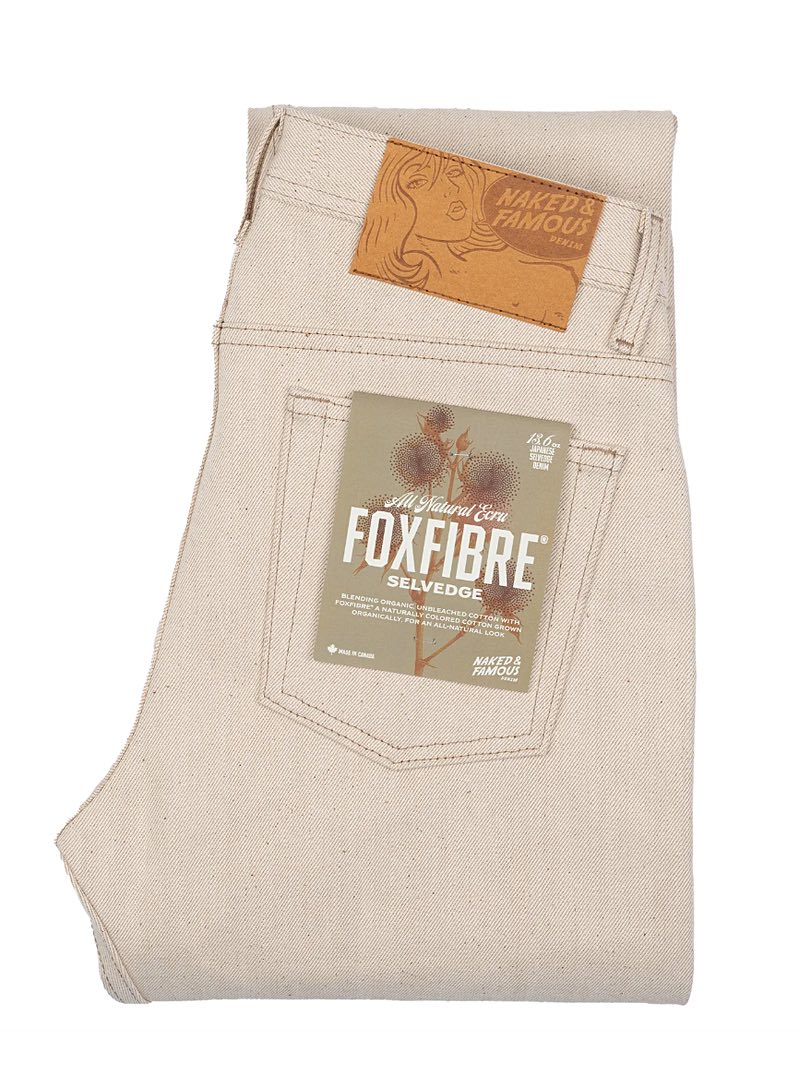 Naked & Famous Weird Guy - All Natural Ecru Foxfibre® Selvedge