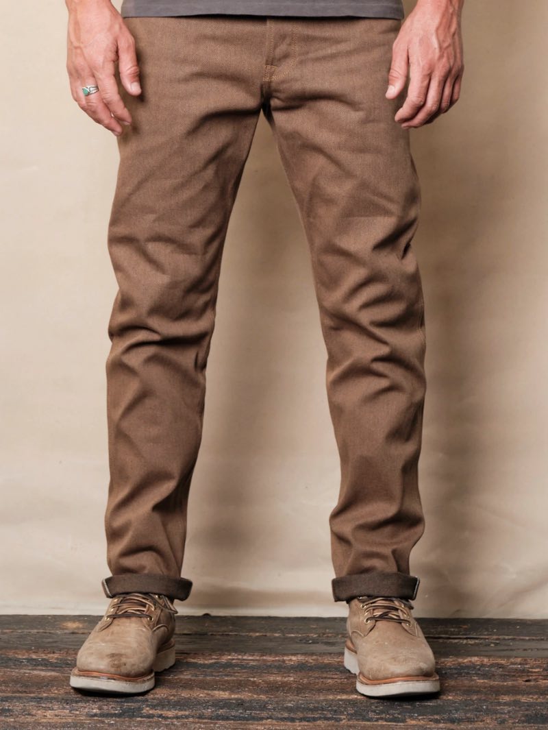 Freenote Cloth Rios 15oz Brown/Black Selvedge Denim