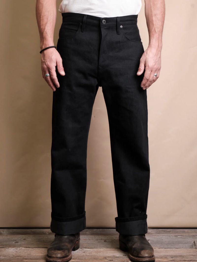 Freenote Cloth Modesto Black Grey 14oz