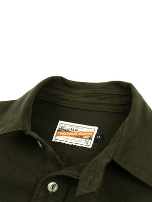 Freenote Scout Shirt Olive Moleskin