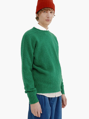 Howlin' Shaggy Bear Sweater Green Star