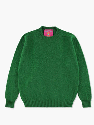 Howlin' Shaggy Bear Sweater Green Star