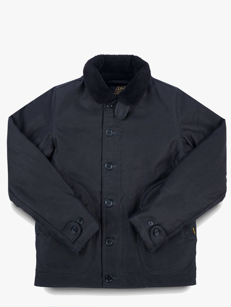 Iron Heart Denim IHM-35 Black Whipcord N1 Deck Jacket