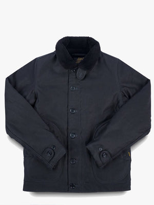 Iron Heart Denim IHM-35 Black Whipcord N1 Deck Jacket