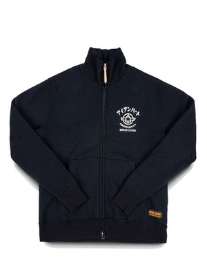 Iron Heart IHSW-78L-BLK Black 14oz Ultra Heavyweight Loopwheel Cotton Zippered Hoodie