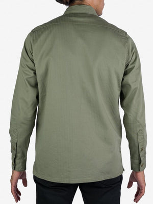 Iron Heart 9oz IHSH-385 Herringbone Military Shirt - Olive Drab Green