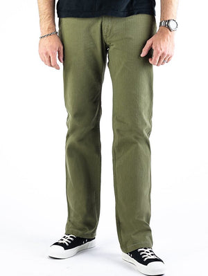 Iron Heart IH-735-ODG 11oz Herringbone Work Pants - Olive Drab Green