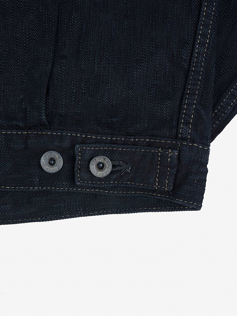 Iron Heart IHJ-507-SLBod 16oz Slubby Selvedge Denim Type II Jacket Indigo Overdyed Black