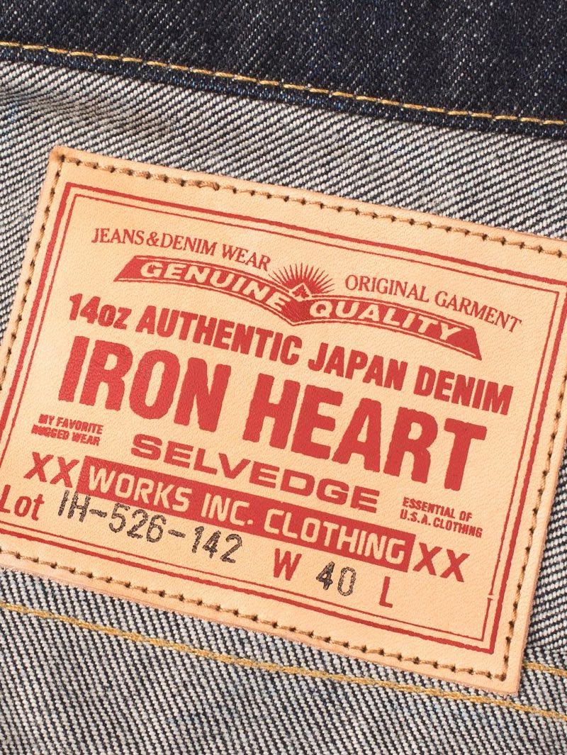 Iron Heart IH-526J-142 14oz Selvedge Denim Modified Type III Jacket - Indigo