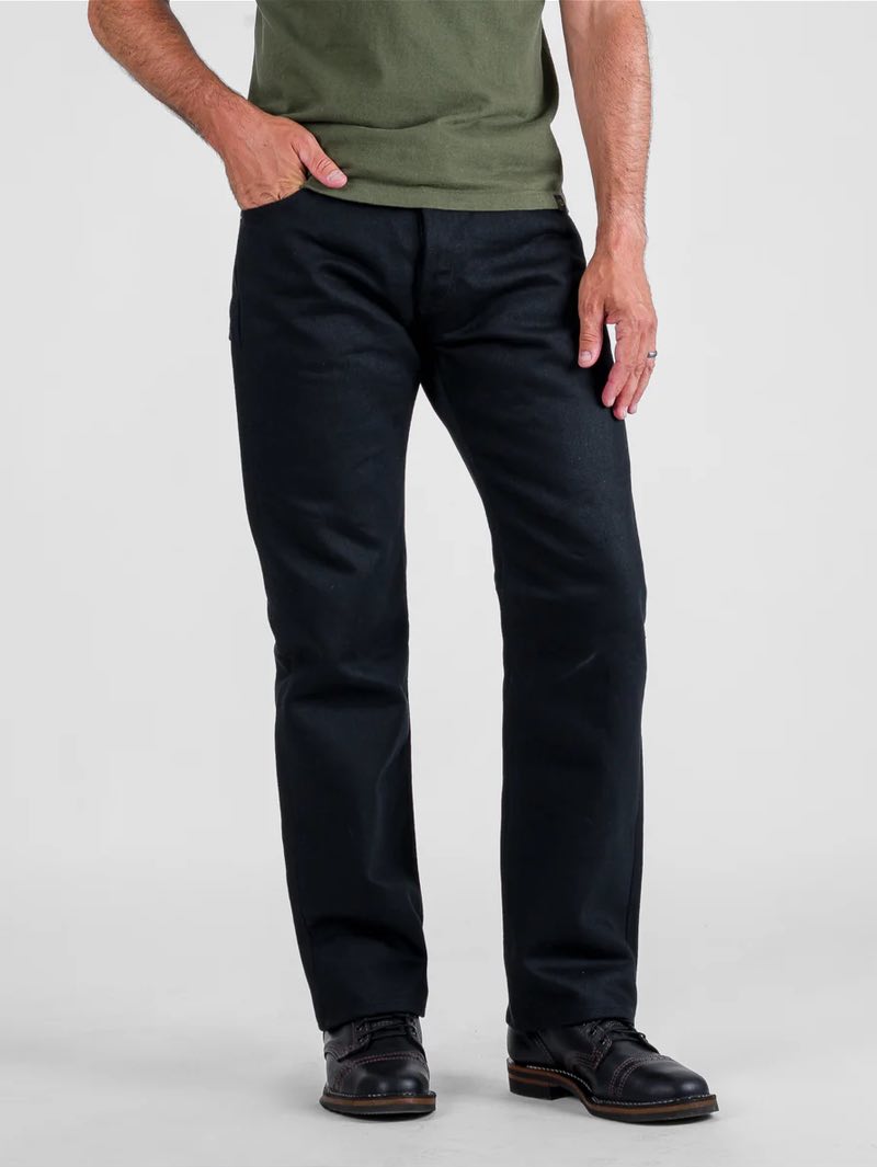 Iron Heart Denim IH-634S-SB 21oz Selvedge Denim Straight Cut - Superblack Non-Fade