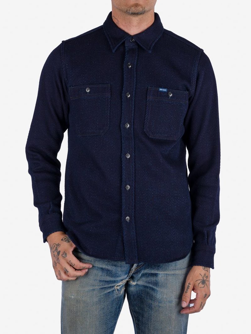 Iron Heart IHSH-288-IND 14oz Kersey Work Shirt - Indigo