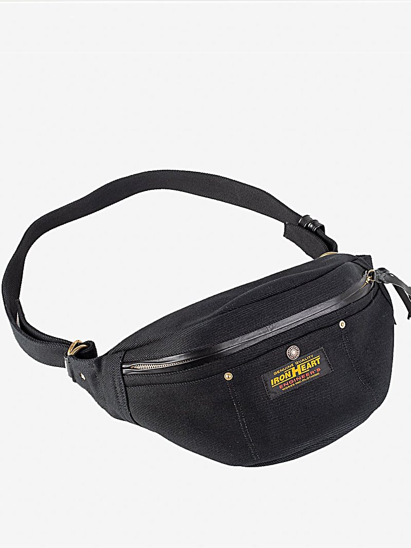 Iron Heart Denim 21oz Denim Waist Bag - Superblack