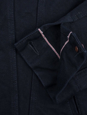 Iron Heart IHJ-132-BLK 14oz Selvedge Modified Type III Jacket - Superblack