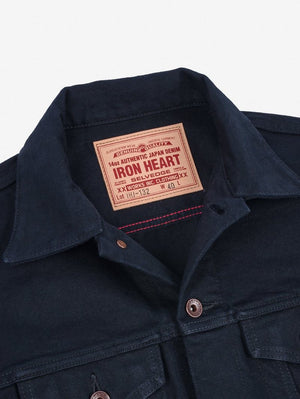 Iron Heart IHJ-132-BLK 14oz Selvedge Modified Type III Jacket - Superblack