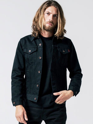 Iron Heart 14oz Selvedge Modified Type III Jacket - Superblack