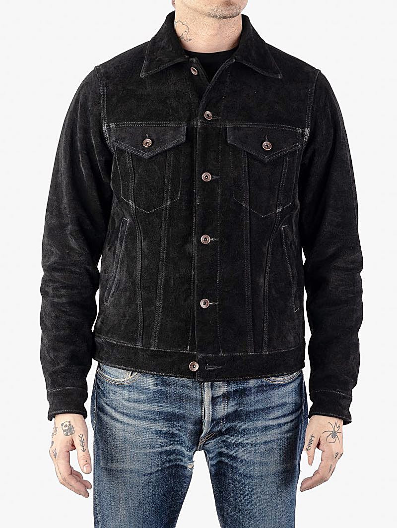 Iron Heart Split Steer Modified Type III Leather Jacket Black