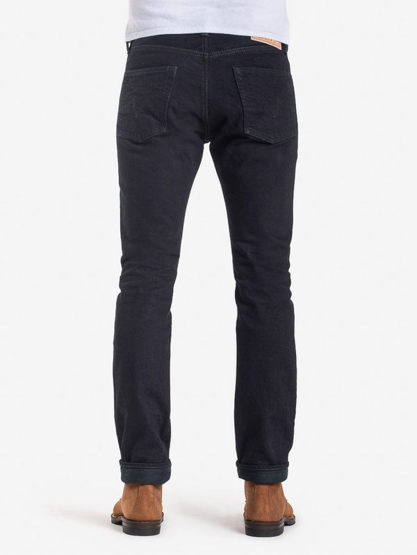 Iron Heart IH555S142OD 14oz Slim Indigo Overdyed Black Selvedge Mildblend Supply Co