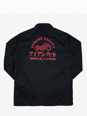 Iron Heart 9oz T/C Mechanic Shirt - Black