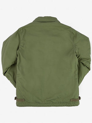 Iron Heart Denim Military Serge A2 Deck Jacket - Olive